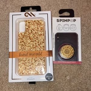 Brand New! Case-mate case for iPhone X.. with spin gold spin pop.